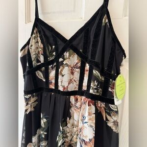 Floral Black dress